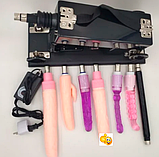 Секс машина з насадками 6 шт., машина для сексу з фалосами, інтимні іграшки для жінок (4), фото 10