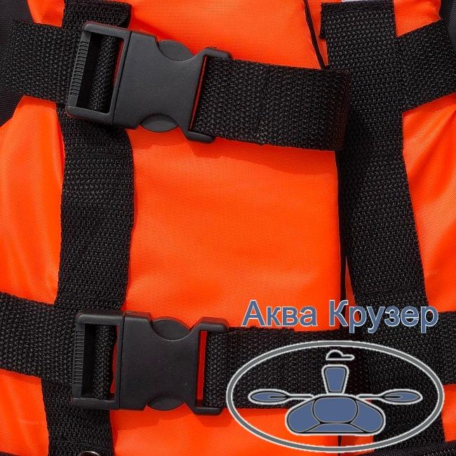 Страховочные жилеты 50-70 кг (спасательный жилет) с карманами оранжевый сертифицированный для рыбалки с лодки - фото 4 - id-p1255540513