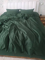 Євро страйп сатин - Темний ізумруд