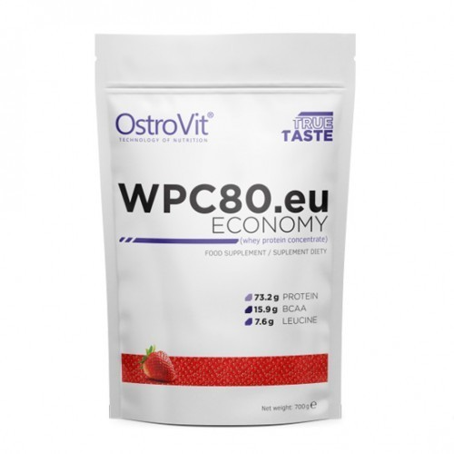Протеїн OstroVit ECONOMY WPC80.eu 700 грам Полуниця