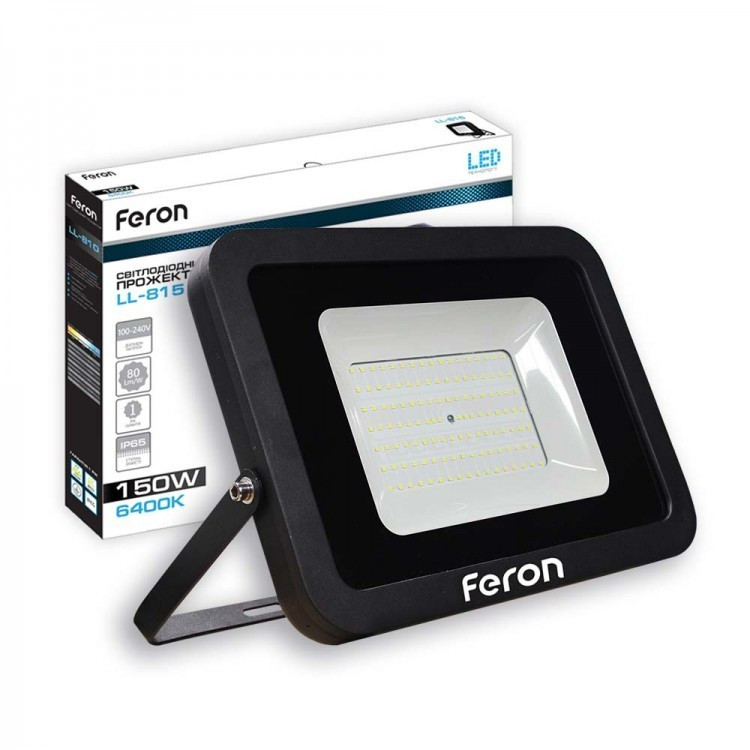 Прожектор світлодіодний Feron LL-815 150w чорний IP 65