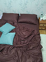 Євро страйп сатин -  Коричнева полоска