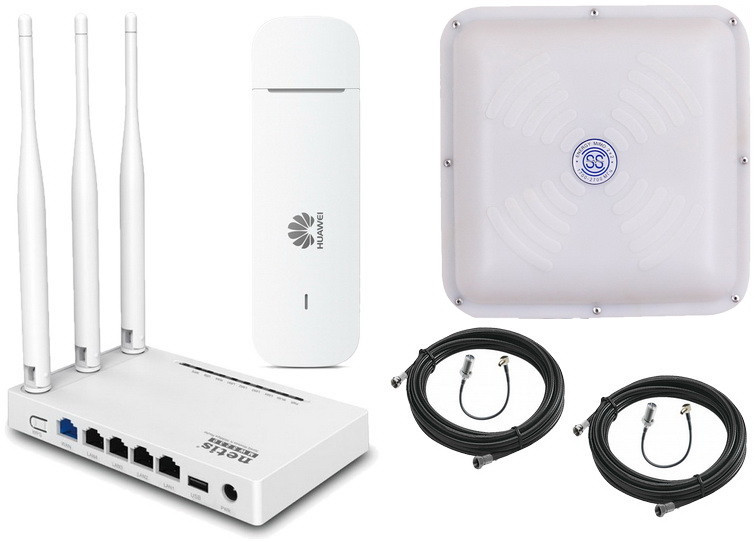Комплект 4G Netis MW5230 + модем Huawei E3372h-320 + 3G/4G LTE антена Energy 2x15 Дб, фото 1