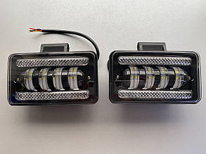 Фари led прямокутні 0496-60 w 10-30 v ближні + ходові вогні 2 шт.