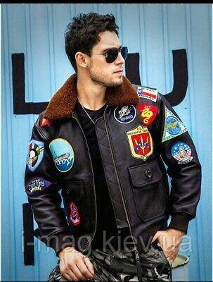 Шкіряна льотна куртка Top Gun Том Круз, фото 2