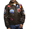Шкіряна льотна куртка Top Gun Том Круз, фото 3