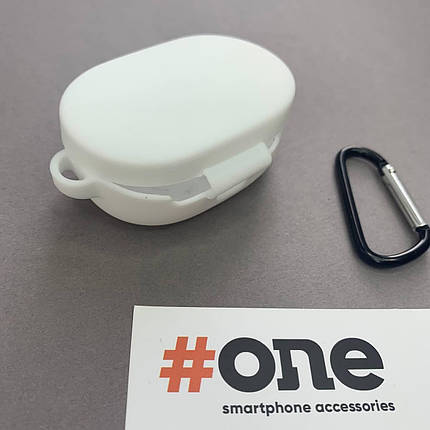 Чохол для навушників Xiaomi Redmi AirDots силіконовий однотонний футляр для навушників сяомі аірдотс білий RDT, фото 3