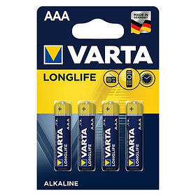 Батарейка лужна Varta Longlife LR03 / AAA BL 4 шт.