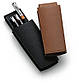 Шкіряний футляр на 3 ручки Graf von Faber-Castell Sliding case for 3 pens Epsom Сognac, колір коричневий, 118812, фото 6