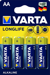 Батарейка лужна Varta Longlife Alkaline LR06/AA BL 4 шт.