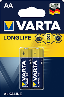 Батарейка лужна Varta Longlife Alkaline LR06/AA BL 2 шт.