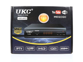 Цифровий ефірний приймач з екраном DVB-T2 UKC T2-0968 IPTV/YouTube/WiFi/MP4 метал 40шт 8817
