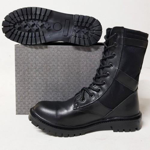 Берці літні полегшені шкіра зі вставками з кордури (чорні НАТО) розмір 36 37 38 40 41 42 43 44 45 46