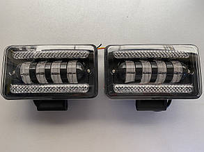 Фара led прямокутна 04- 60 w 10- 30 v ближній + ходові вогні