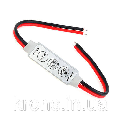 Контролер диммер 1к LED стрічок, 12-24В, 6А
