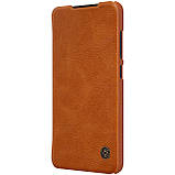 Захисний чохол-книжка Nillkin для Samsung Galaxy S21 FE 2021 Qin leather case Brown Коричневий, фото 5