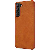 Захисний чохол-книжка Nillkin для Samsung Galaxy S21 FE 2021 Qin leather case Brown Коричневий, фото 4