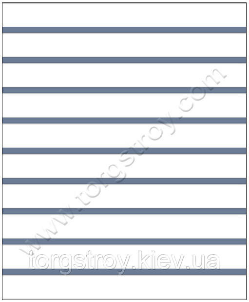 Реечный потолок: белая рейка с светло-синей вставкой - фото 2 - id-p222184445
