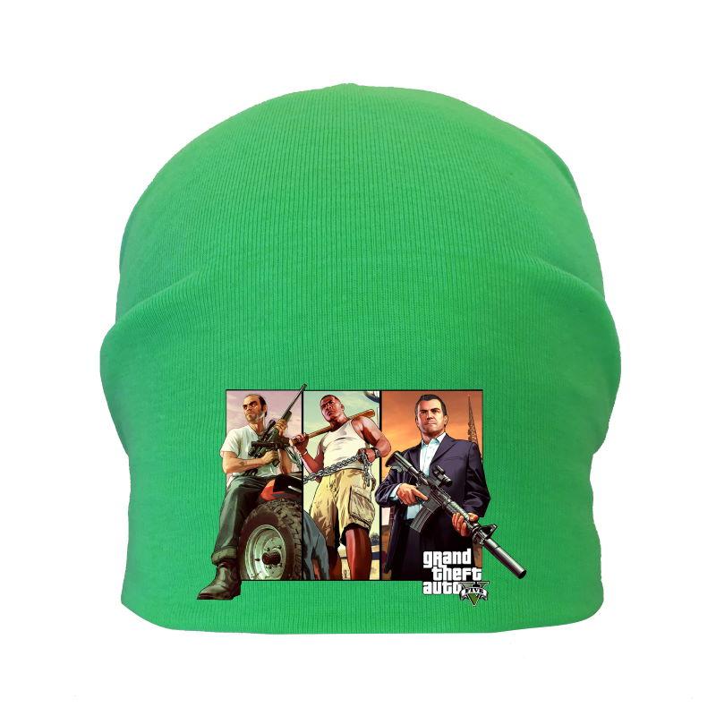 Шапка дитяча ГТА зелена (GTA - 001) 54-56 см, фото 1