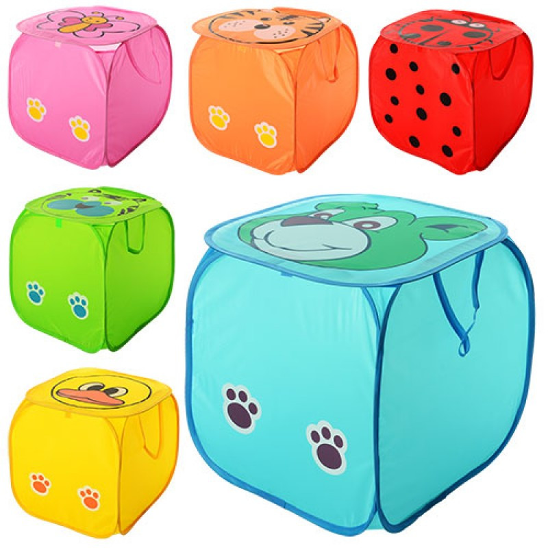 Кошик для іграшок M 2508, тварина, висота 45 см, кришка-липучка, ручки, фото 1