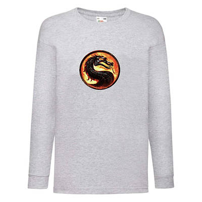 Лонгслив реглан Мортал Комбат 03 (MTC-03) розмір 104-116-128-140-152-164 сірий