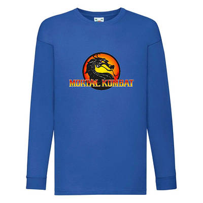 Лонгслив реглан Мортал Комбат 02 (MTC-02) розмір 104-116-128-140-152-164 синій