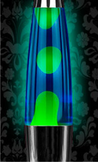 Лава-лампа світильник синьо-зелена 35 див.