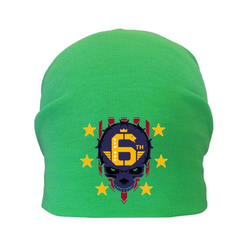 Шапка дитяча Кіберпанк зелена (Cyberpank — 009) 54-56 см, фото 1