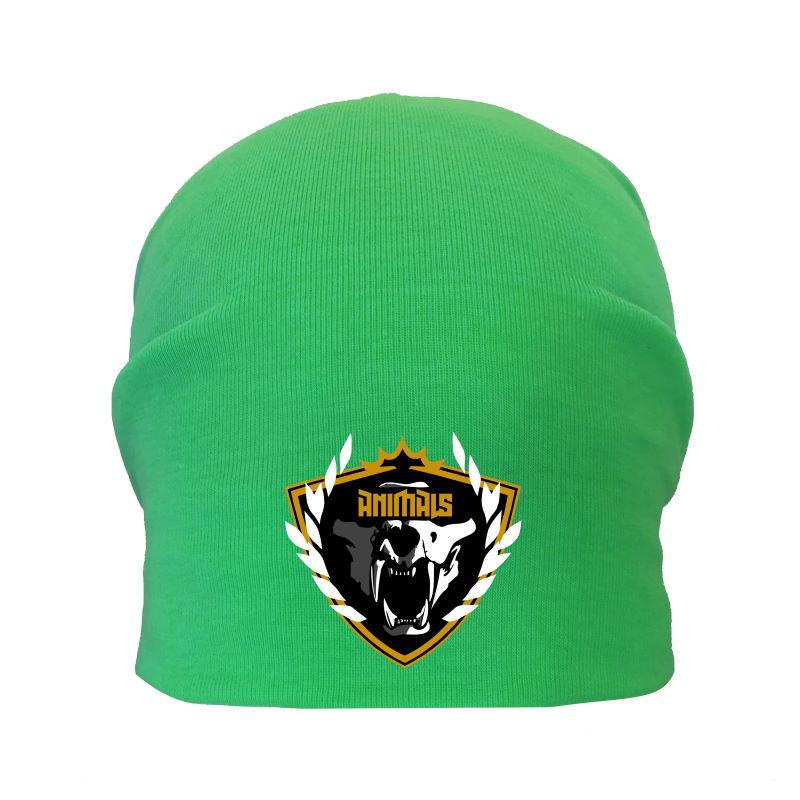 Шапка дитяча Кіберпанк зелена (Cyberpank — 0012) 54-56 см, фото 1