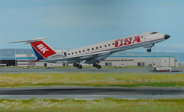 Пластикова модель 1/144 AZ model 14410 пасажирський літак Ту-134 Аерофлот, ČSA, фото 1