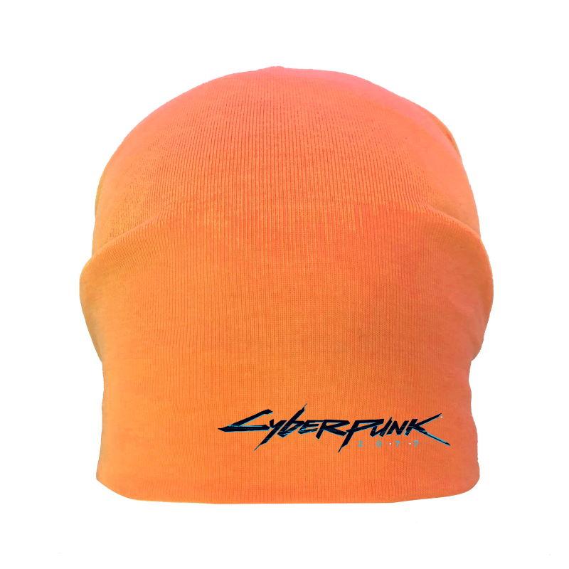 Шапка дитяча Кіберпанк жовтогаряча (Cyberpank — 0013) 54-56 см, фото 1
