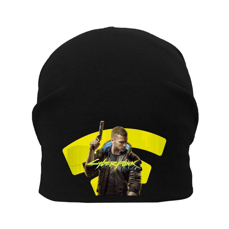 Шапка дитяча Кіберпанк чорна (Cyberpank — 005) 54-56 см, фото 1