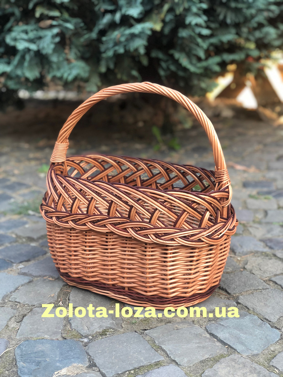 Корзина плетена з лози. Арт:060