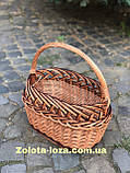 Корзина плетена з лози. Арт:060, фото 3