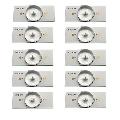 10x LED сегмент 3В для планки лампи підсвічування РК телевізора