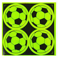 10x Светоотражающие наклейки стикеры для одежды детские, футбольный мяч