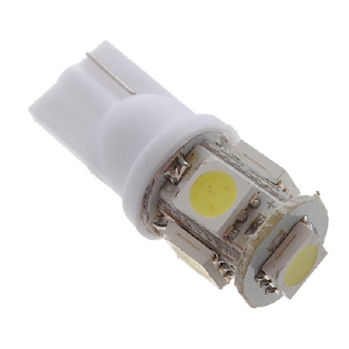 2x LED T10 W5W лампа в автомобіль, 4+1 SMD 5050, білий