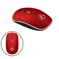 Мишка бездротова миша тиха плоска 1600dpi iMice G-1600, червона