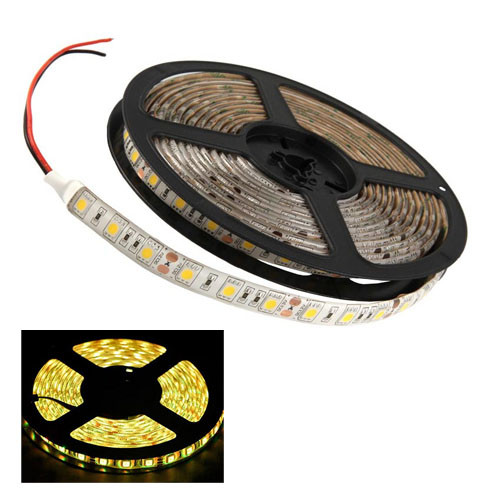 5м стрічка світлодіодна, 300x 5050 SMD LED, жовта