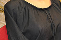 Сорочка жіноча чорна, під вишивку, з довгим рукавом 44,46,50 розмір