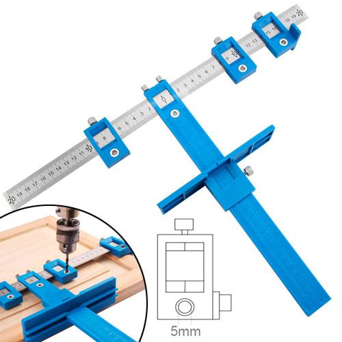 Меблевий кондуктор Шаблон для свердління отворів під фурнітуру 5 мм