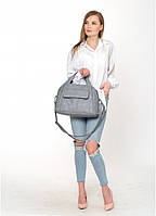 Спортивна сумка Sambag Vogue BKS світло-сірий нубук