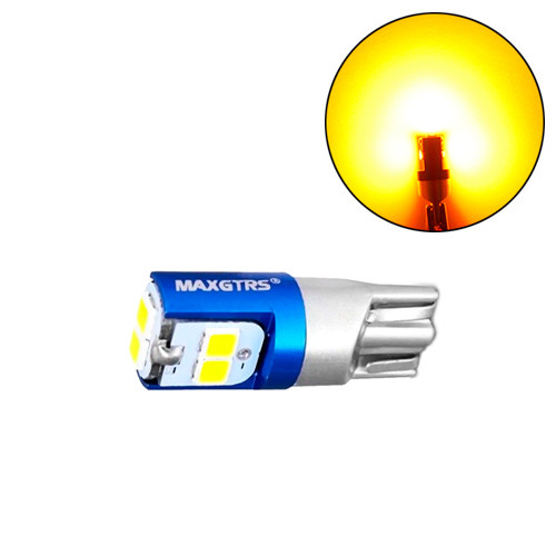LED T10 W5W лампа в автомобіль, 6 SMD 3030, теплий білий