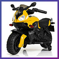 Детский электро мотоцикл на аккумуляторе BMW M 4080 для детей 3-8 лет желтый