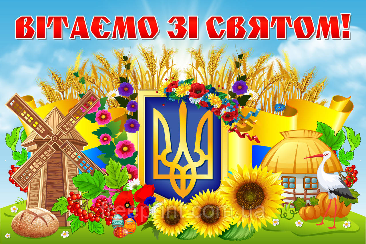 Банер на День Незалежності. Горизонтальний. Банери на державні свята