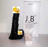 Чорний фалоїмітатор з обертанням на пульті 17 см, фаллос-катор із вібрацією на присоску, інтимні іграшки для, фото 7