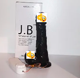 Чорний фалоїмітатор з обертанням на пульті 17 см, фаллос-катор із вібрацією на присоску, інтимні іграшки для, фото 6