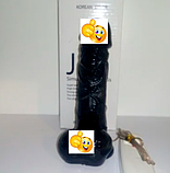 Чорний фалоїмітатор з обертанням на пульті 17 см, фаллос-катор із вібрацією на присоску, інтимні іграшки для, фото 5