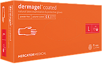 Медичні, неопудрені, латексні рукавички Mercator Medical - Dermagel coated ( Розмір M ) 100 шт.