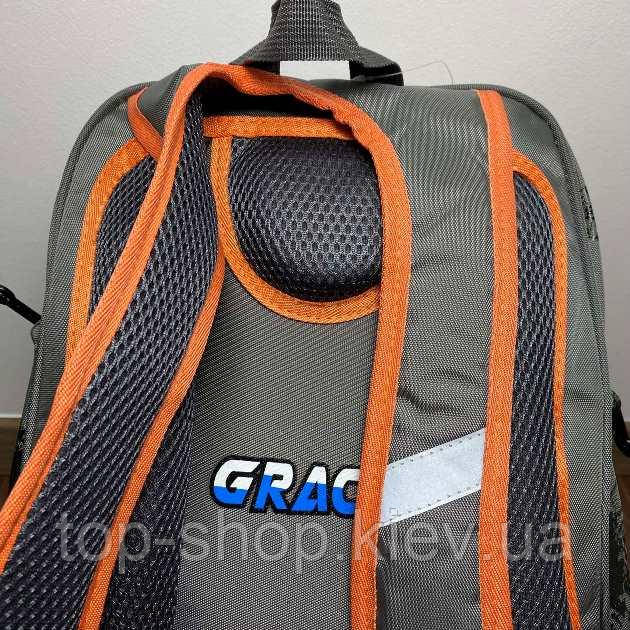 Рюкзак ранец с 1-4 класс ортопедической спинкой для мальчика с мотоциклом - фото 3 - id-p1455714626